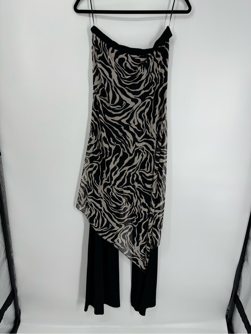 Janine London Paris New York vintage Strapless Animal Print Jumpsuit Size M - Picture 7 of 11